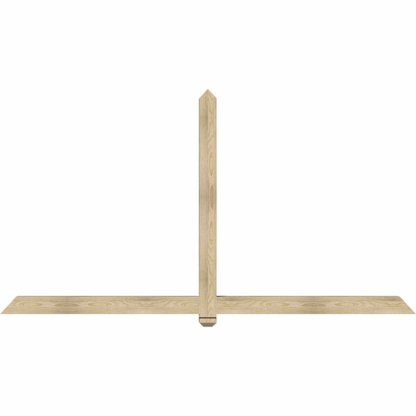 Ekena Millwork Eugene Rough Sawn Timber Gable Bracket, Douglas Fir, 96"W x 52"H x 4"D x 4"F, 13/12 Pitch GBW096X52X0404EUG00RDF - main